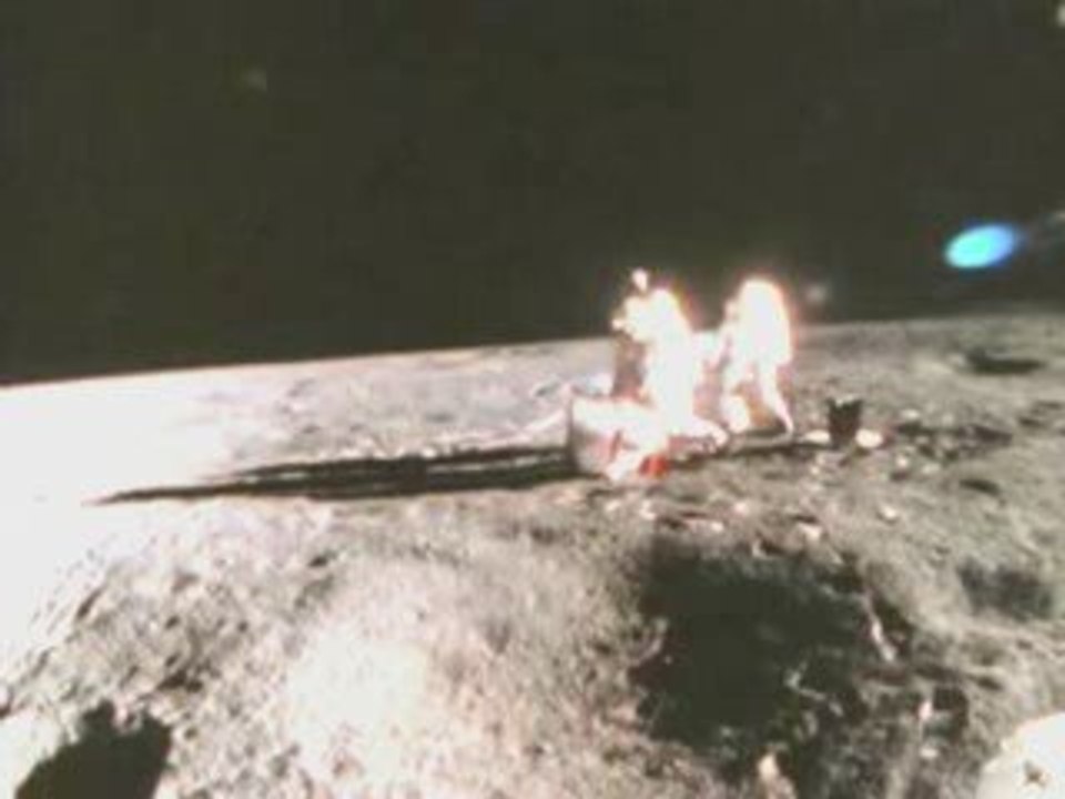 Moon Landing Hoax Apollo 14- Horizontal Ceiling Cables Seen