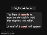 Learn Italian - Italian Video Vocabulary Newbie lesson #6