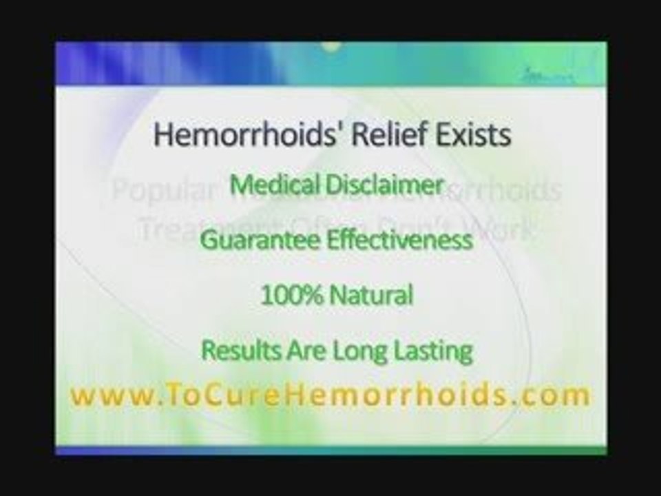 How To Cure Hemorrhoids