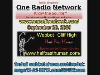 7/7 Webbot Cliff High on OneRadioNetwork  9/29/09 5 STARS!!!