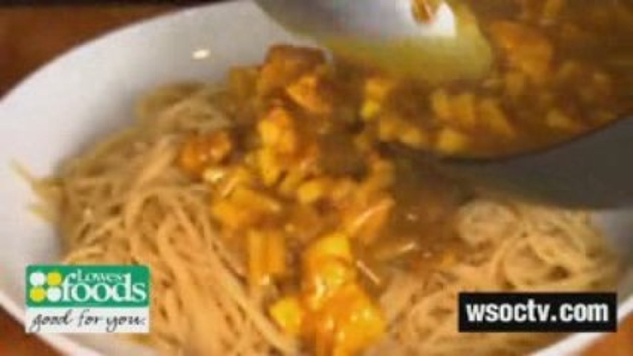 Curry Chicken with Apples and Whole Grain Pasta