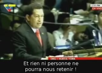 Chavez à l'Onu 2009 Sous-titré fr  1/3