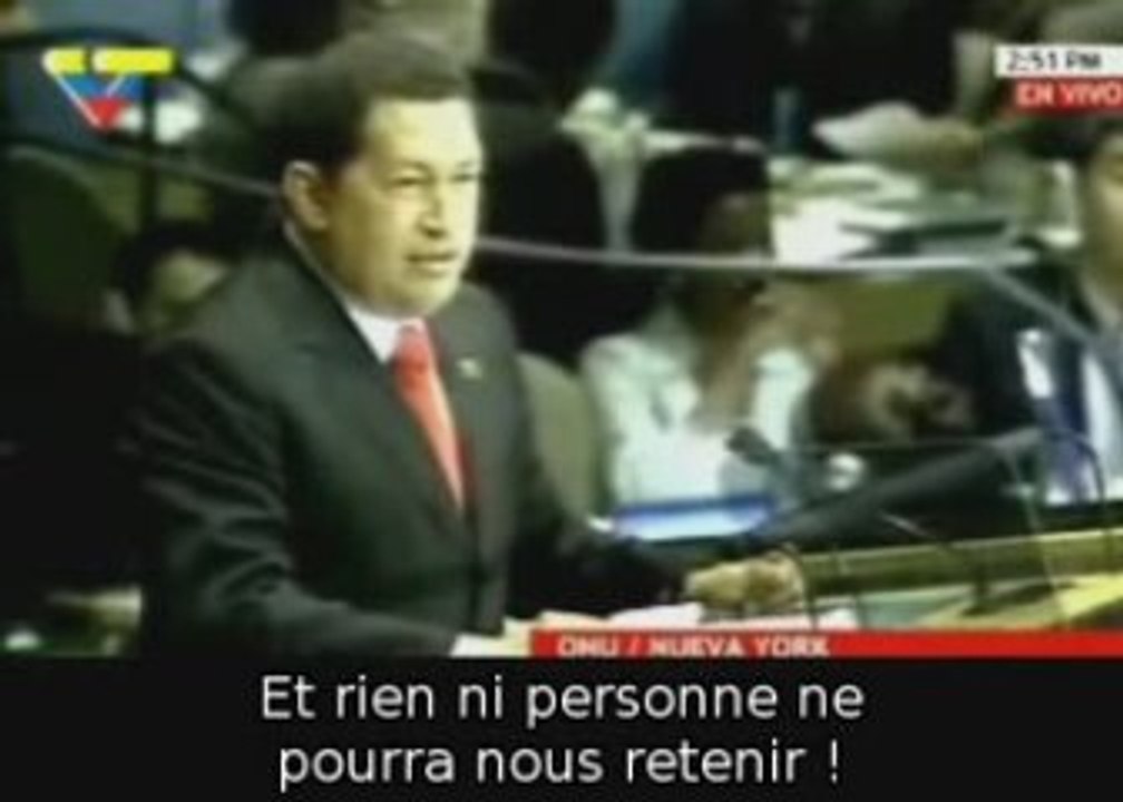 Chavez à l'Onu 2009 Sous-titré fr  1/3