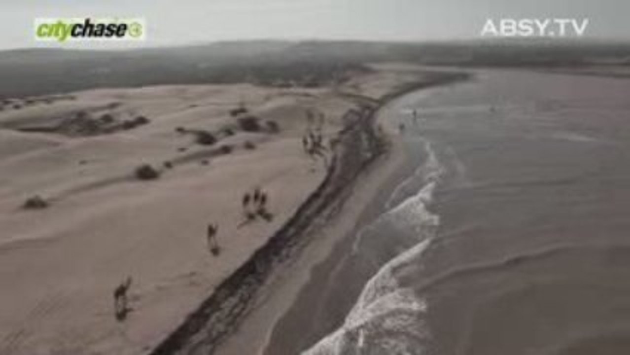 Survol d'une course de chameau à Essaouira