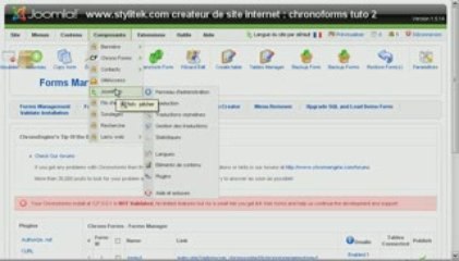 chronoforms formulaire contact joomla multi-langues Stylitek