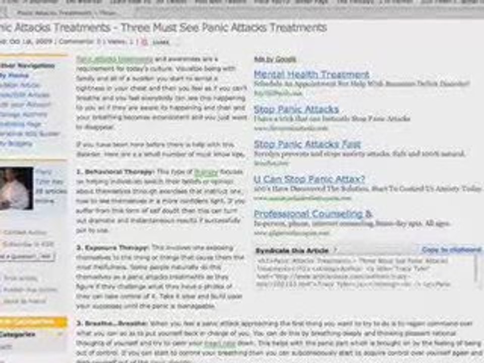 Panic Attacks Treatments - Three Must See Panic Attacks ...