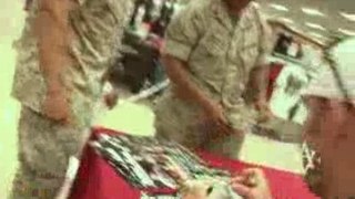 AFFLICTION MMA FIGHTERS SIGN AUTOGRAPHS FOR MARINES