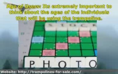 Trampolines For Sale Information