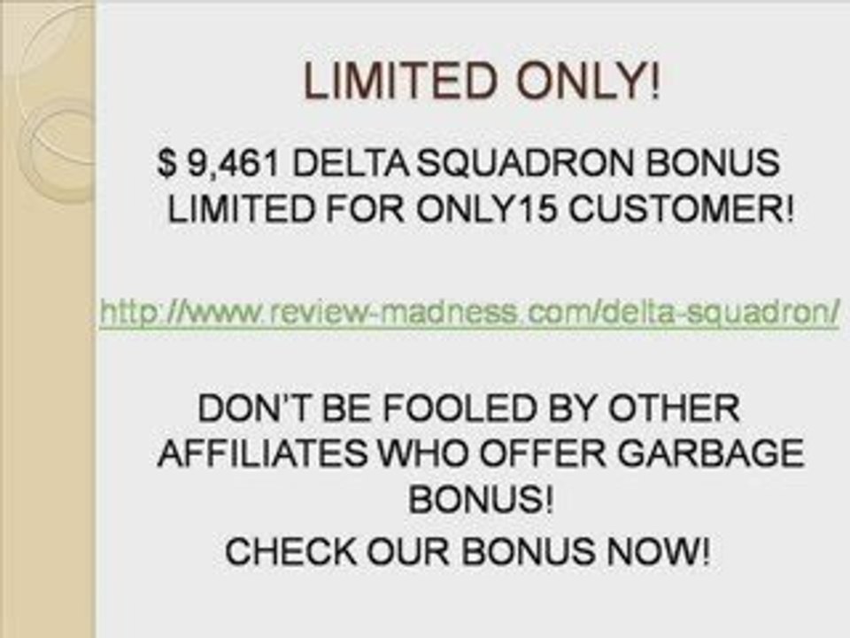 Delta Squadron Bonus
