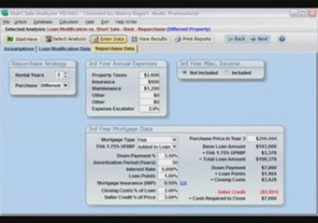Short Sale Software - The Short Sale Analyzer