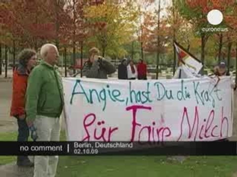 Manifestation de producteurs de lait en Allemagne
