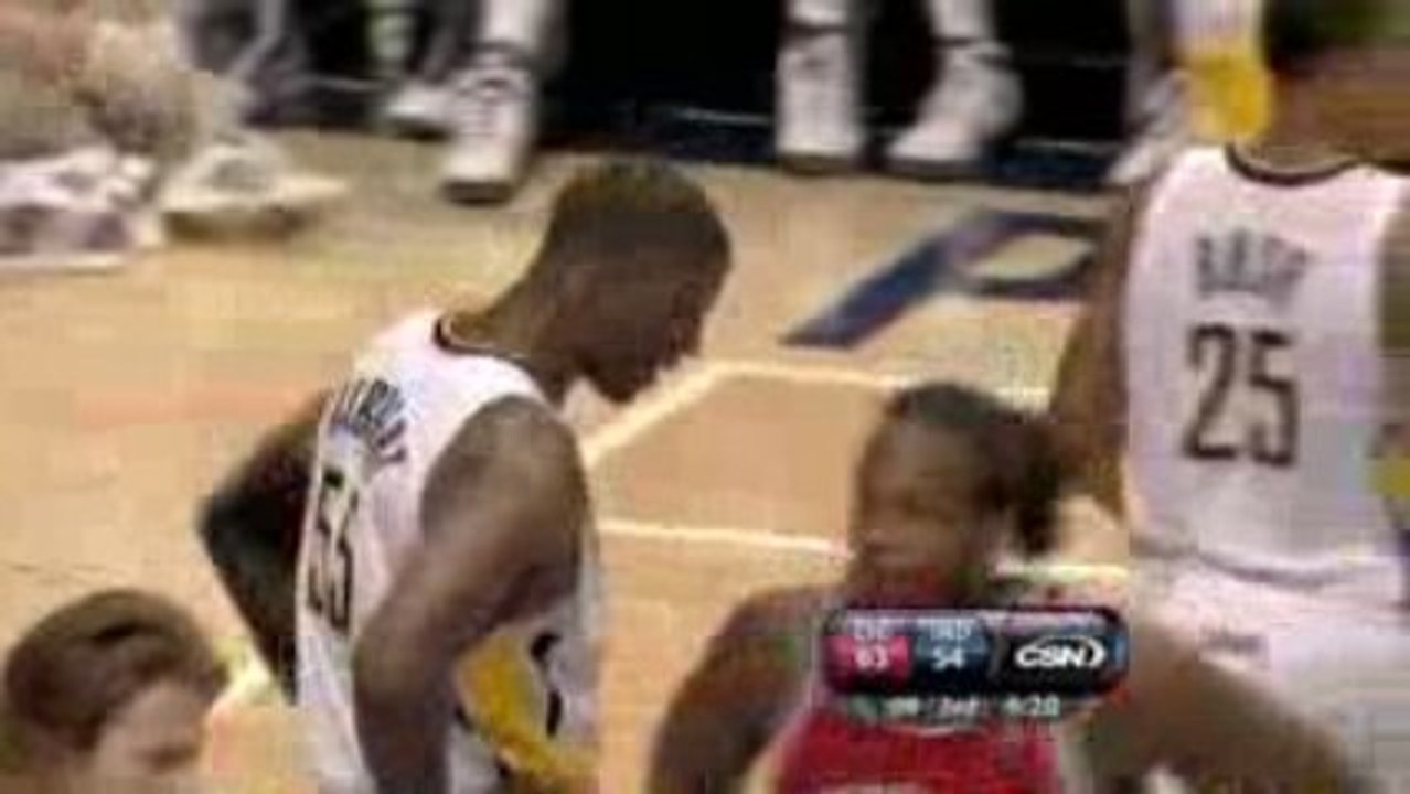 Taj Gibson Block at roy Hibbert