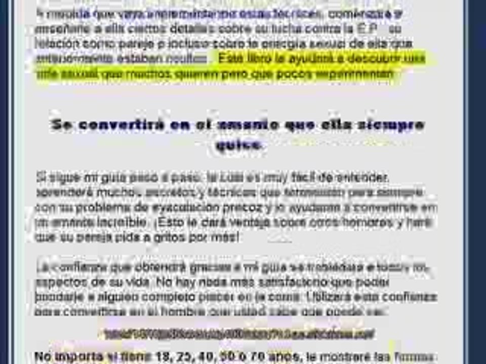 ACABE CON LA EYACULACION PRECOZ!!