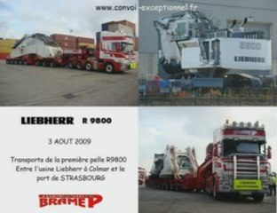 Transports de pièces de la pelle Liebherr R9800