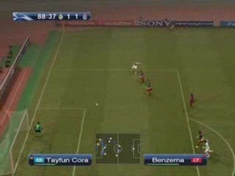 PES 2009 in the last match Real Madrid - Trabzonspor