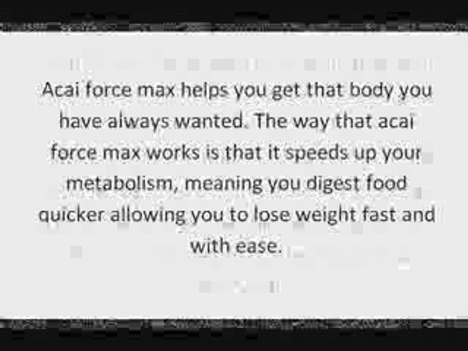 Acai Force Max - Diet Pills for Men