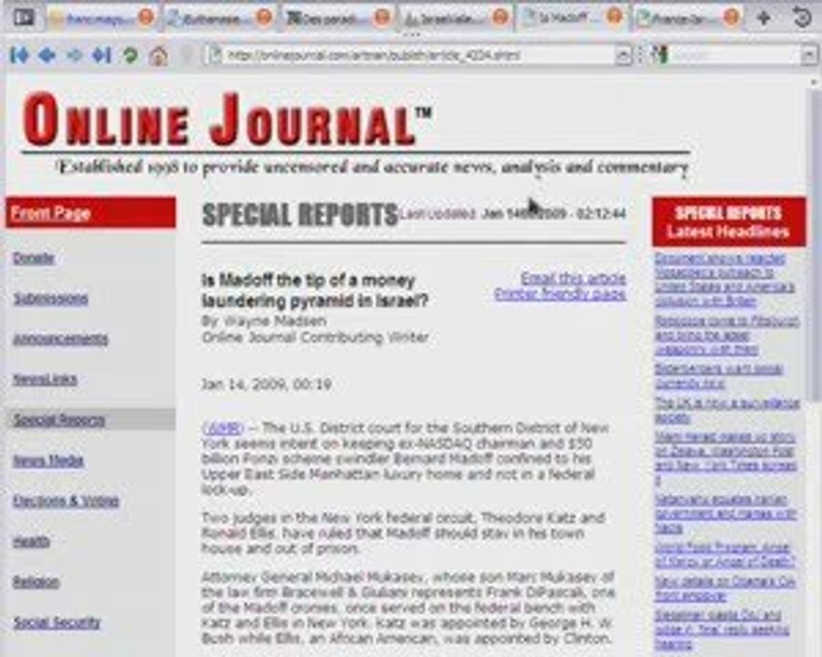 Le constat avec les francs macons