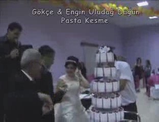 gökçe düğün pasta kesme