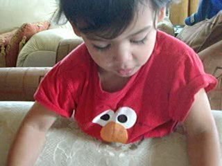 Aaron reading a story