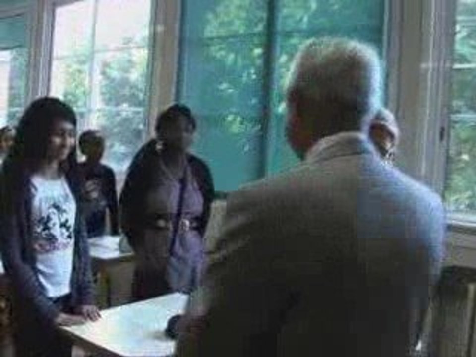 Claude Bartolone au collège Gabriel Peri