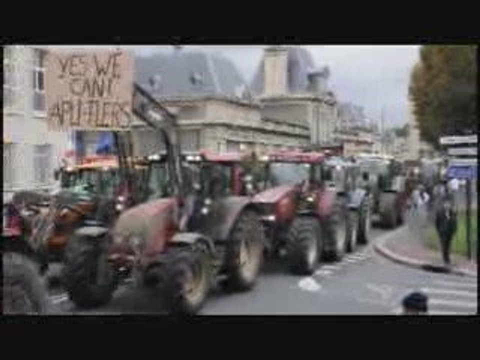 Manifestation des producteurs de lait à Caen