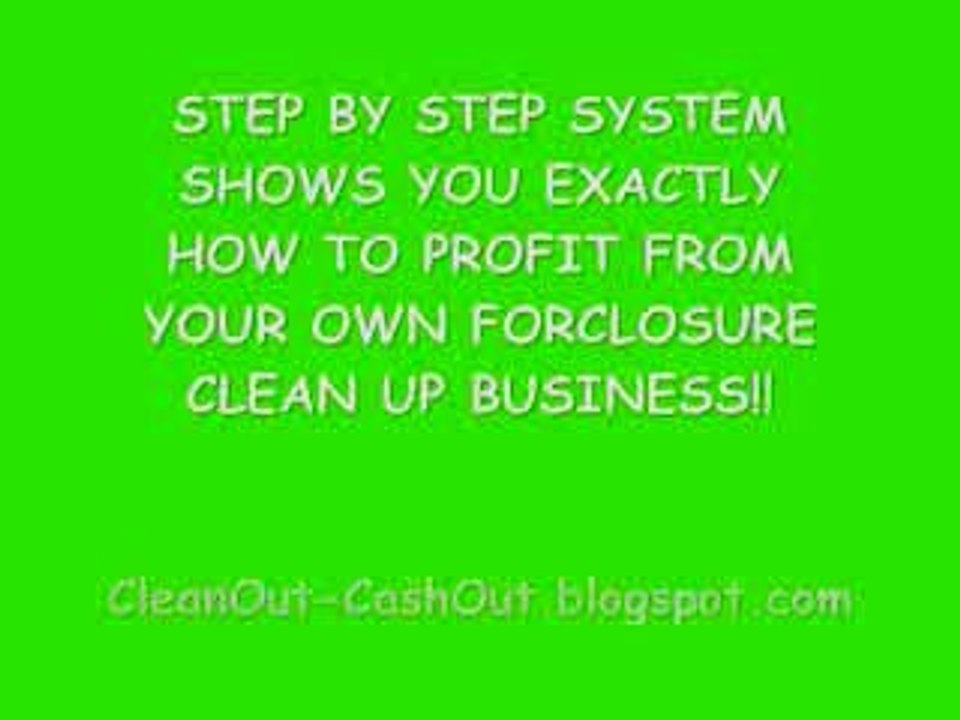 Make Money Cleaning Foreclosures
