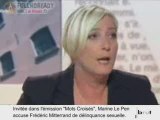 Marine Le Pen critique Frédéric Mitterrand