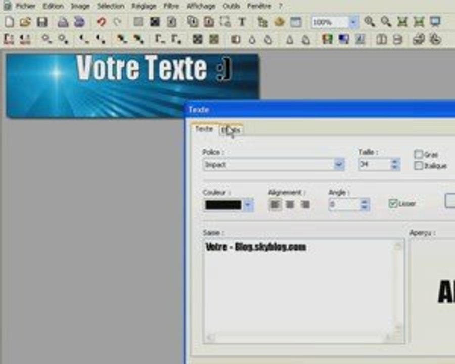 Tuto PhotoFiltre Banniere Simple