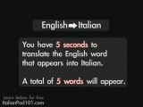 Learn Italian - Italian Video Vocabulary Newbie lesson #7