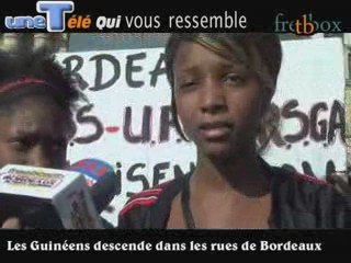 la Guinée manifeste à Bordeaux