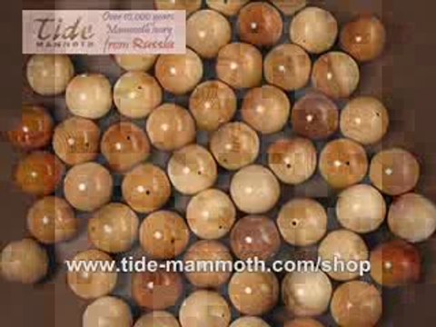 mammoth ivory round beads handcrafted 12mm to 20mm