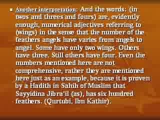 angels wings Number-Quranic Misconception