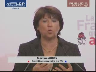 Discours de Marine Aubry (PS) du 7 Octobre 2009