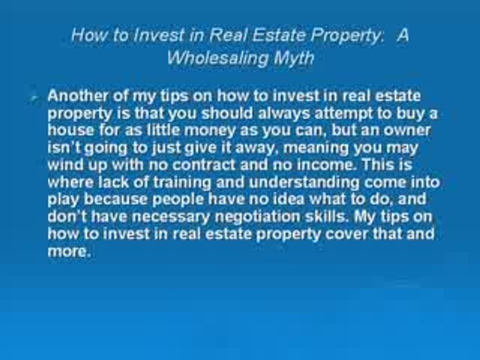How To Invest In Real Estate Property-WholesaleMythExplained