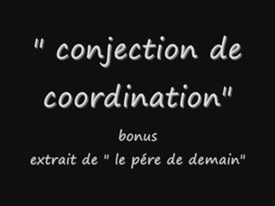 ""conjection de coordination""