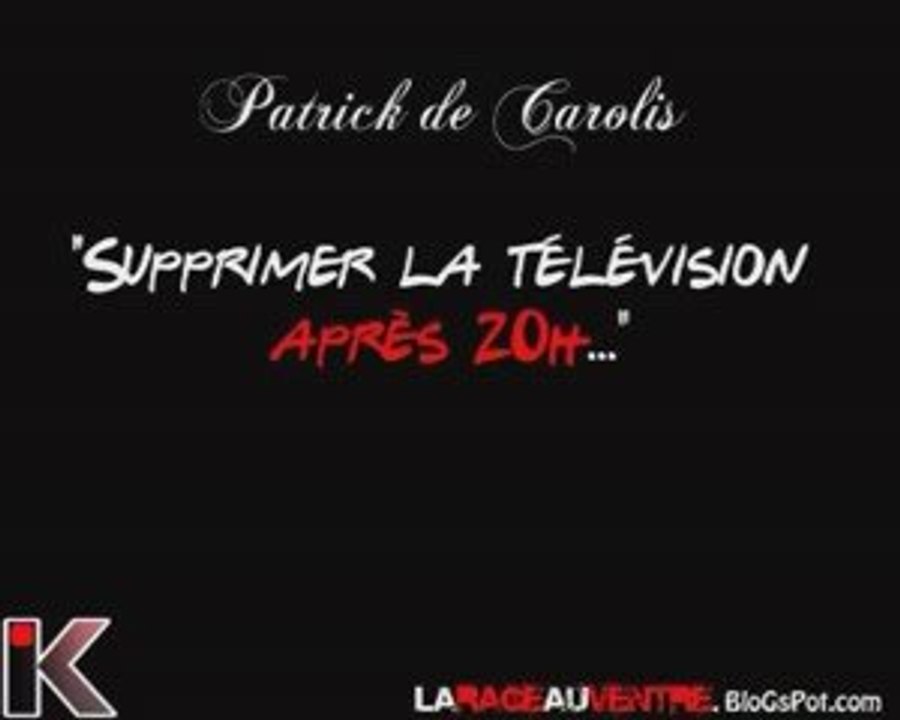 De Carolis "Supprimer la télévision après 20h"...