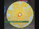 Chinese Hand Embroidered Painted Silk Umbrella Umbrellas