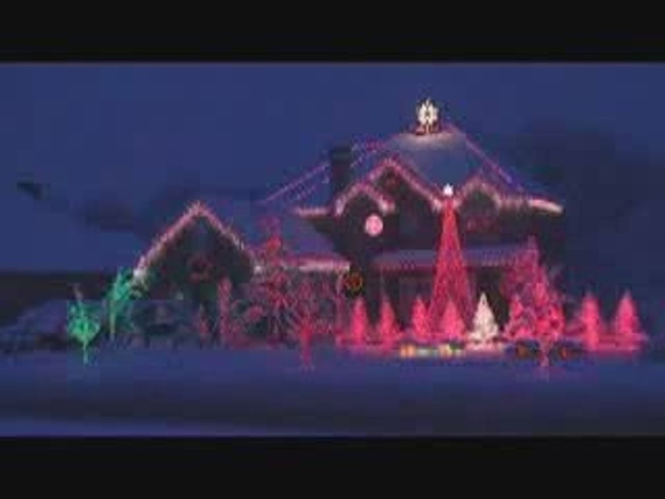 maison illuminée de noel