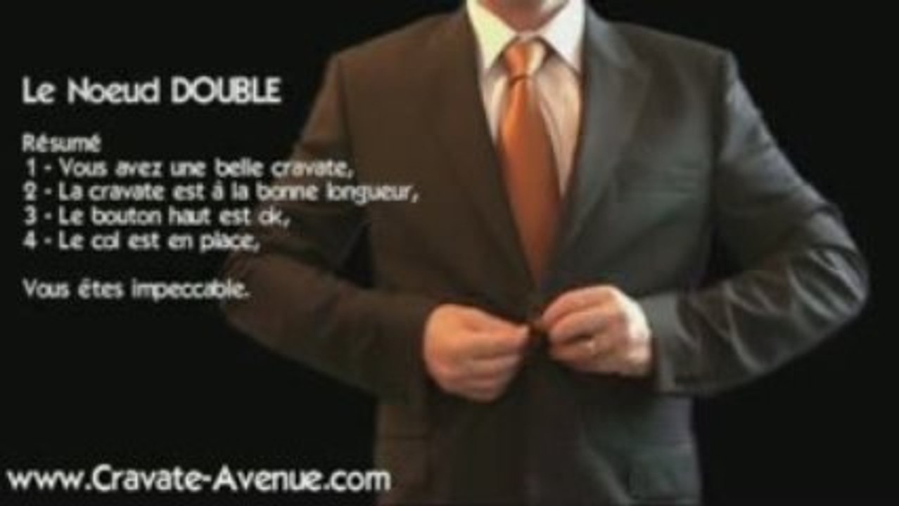 Le noeud de cravate Double - Faire un noeud de cravate