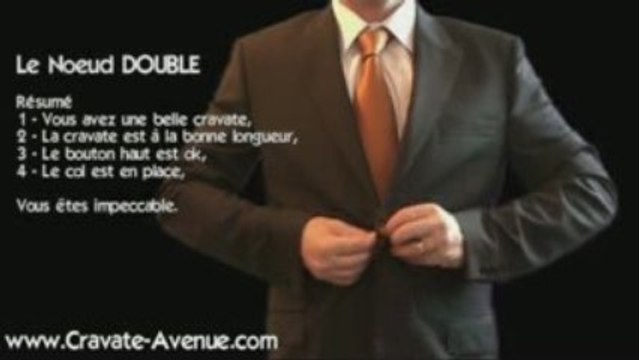 Le noeud de cravate Double - Faire un noeud de cravate