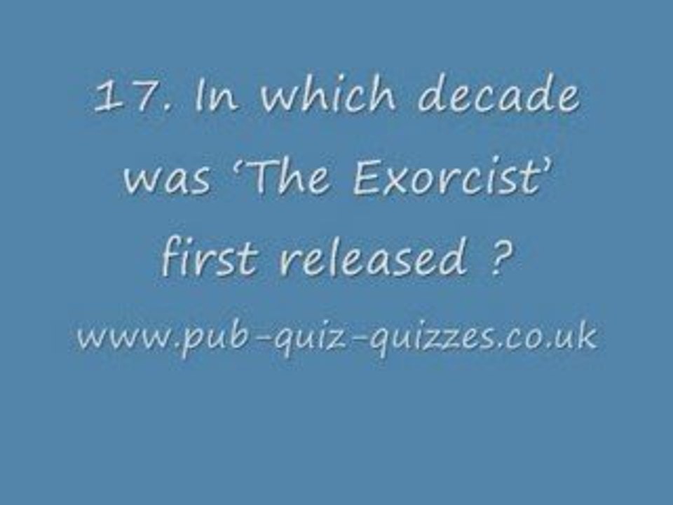Free Halloween Quiz