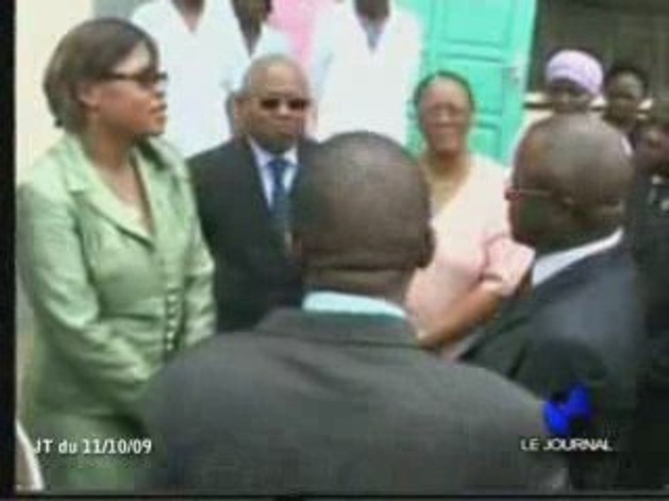 Visite de travail de Georges Moyen à Pointe-Noire