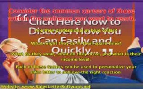 How to Write a Sales Letter - Identifying Your Audience