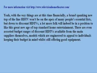 Finding a Discount HDTV For Your Home Entertainment System