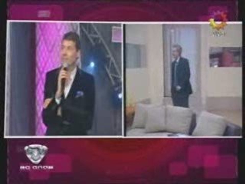 Martén Bossi como Mauricio Macri, en la casa con Néstor Kirchner