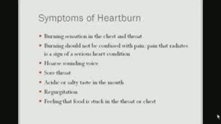 Symptoms of Heartburn and Indigestion