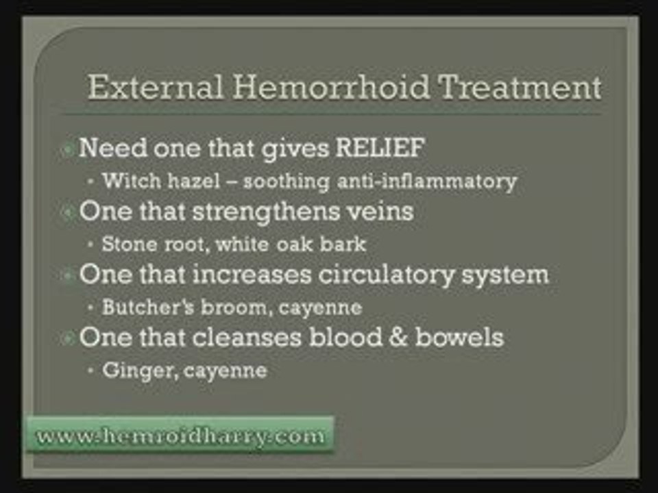 External Hemorrhoid Treatment