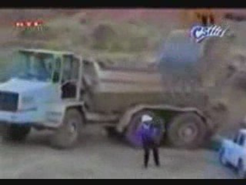 Disagreeable driver of an excavator