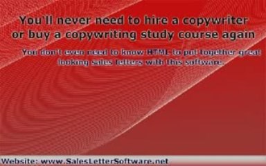 Sales Letter Software Review and Bonus