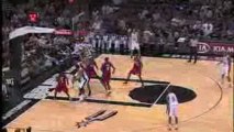 NBA Tim Duncan nails a tough, off-balanced jumper against th